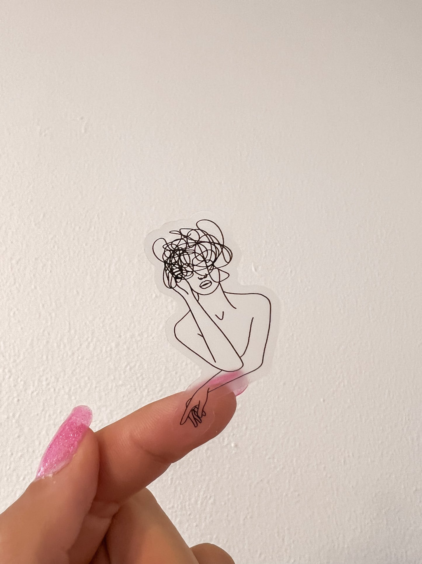 Clear Migraine Brain Sticker