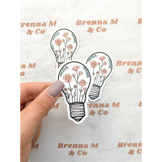 Poppy Flower Light Bulb Sticker