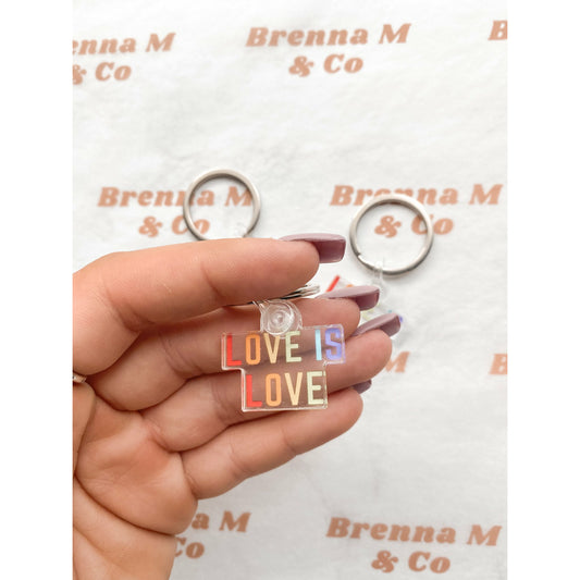 Mini Love Is Love Keychain