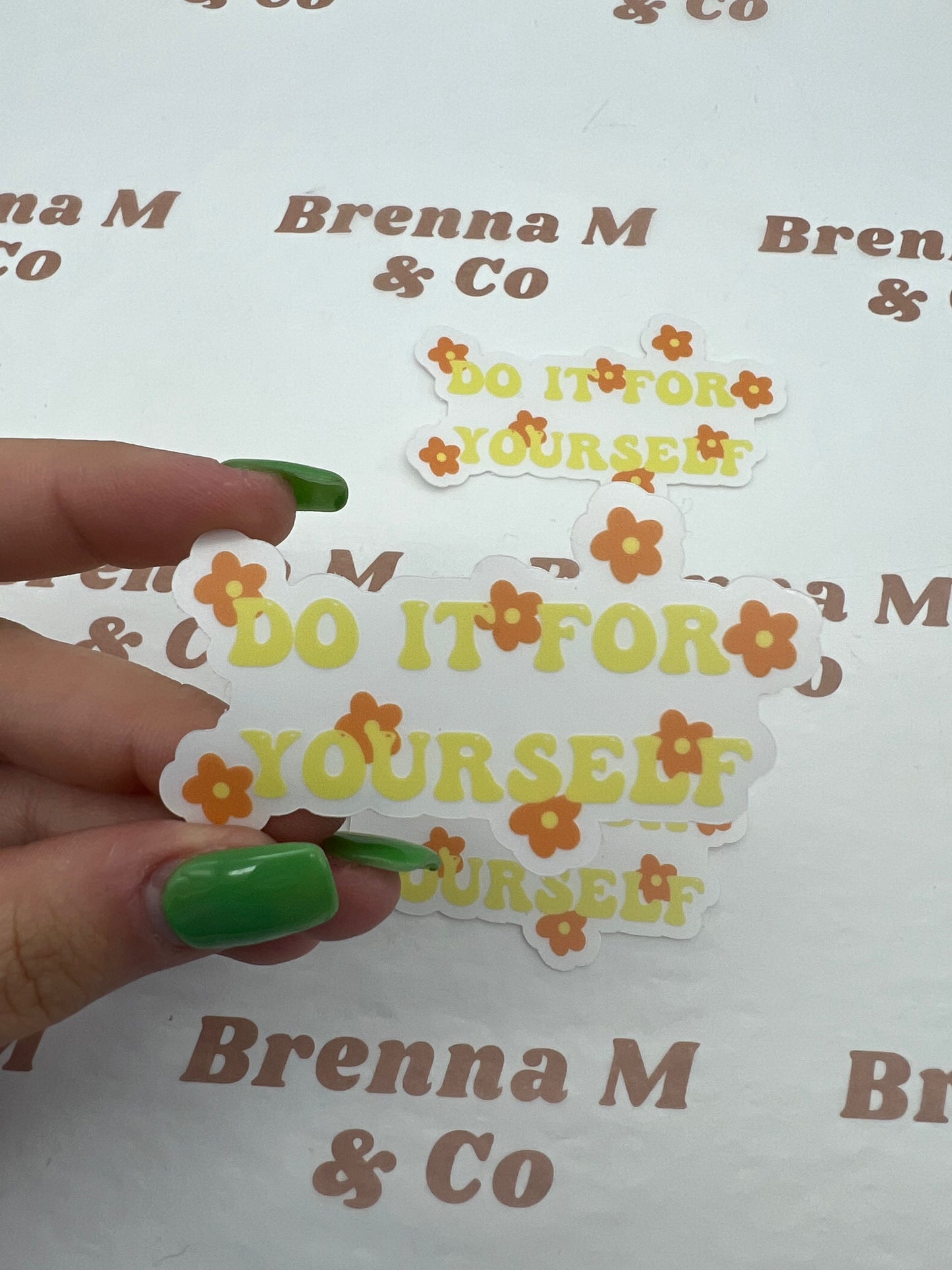 Clear Do It For Yourself Sticker