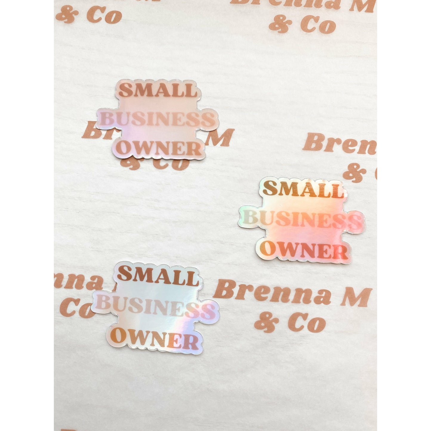 Holographic Small Business Owner Sticker