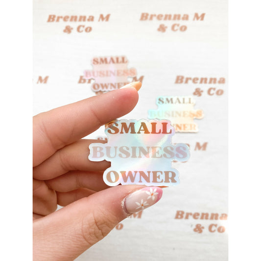Holographic Small Business Owner Sticker