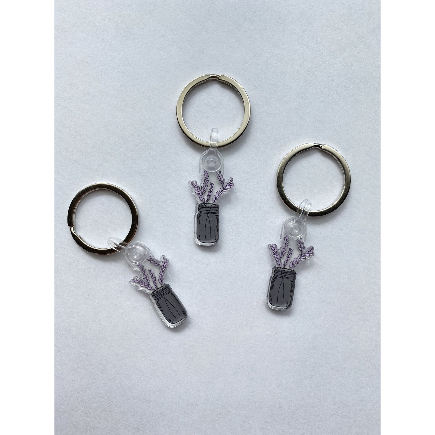 Mini Lavender Blossom Keychain