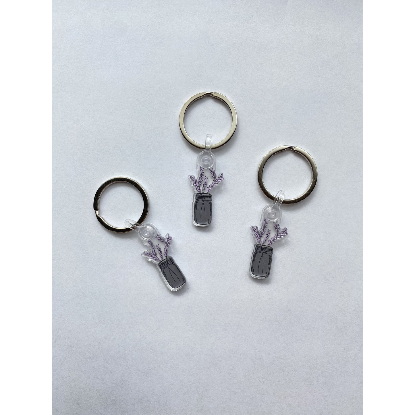 Mini Lavender Blossom Keychain