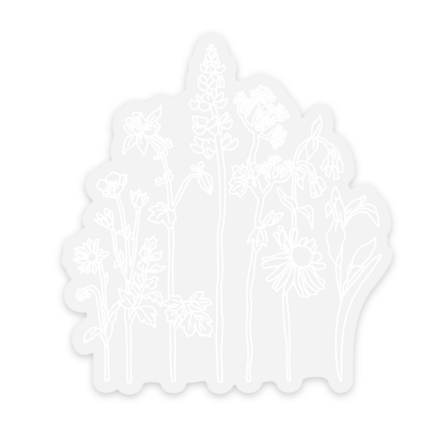 Clear Meadow Floral Sticker