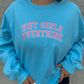 Hot Girls Overthink Embroidered Crewneck
