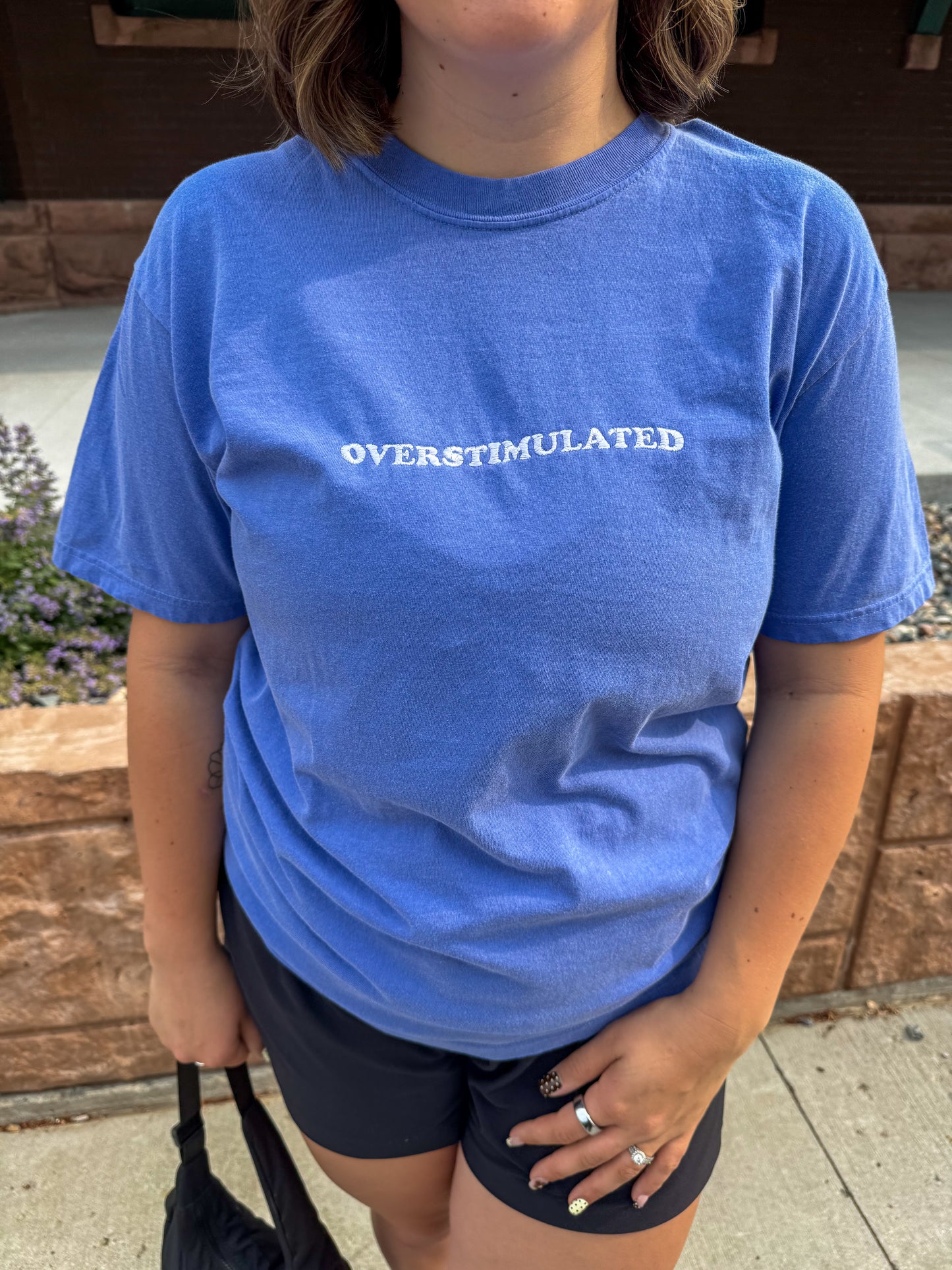 Overstimulated Embroidered T-shirt