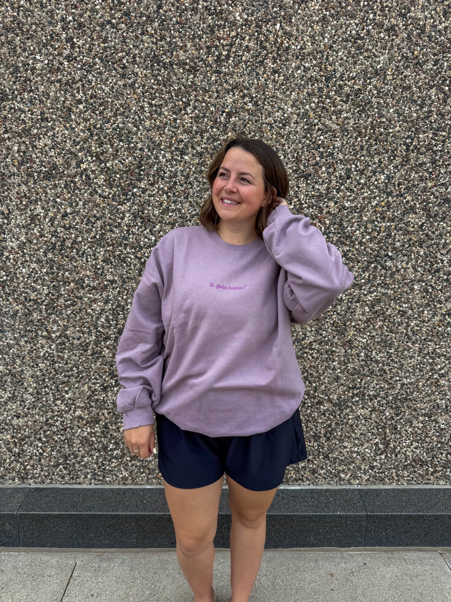 It Gets Better Embroidered Paragon Midweight Crewneck