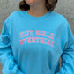 Hot Girls Overthink Embroidered Crewneck