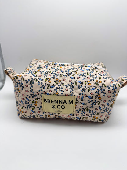 Berries & Cream Quilted Pouch