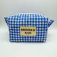 Blue Gingham Quilted Pouch