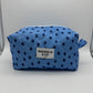 Blue Meadow Quilted Makeup Bag