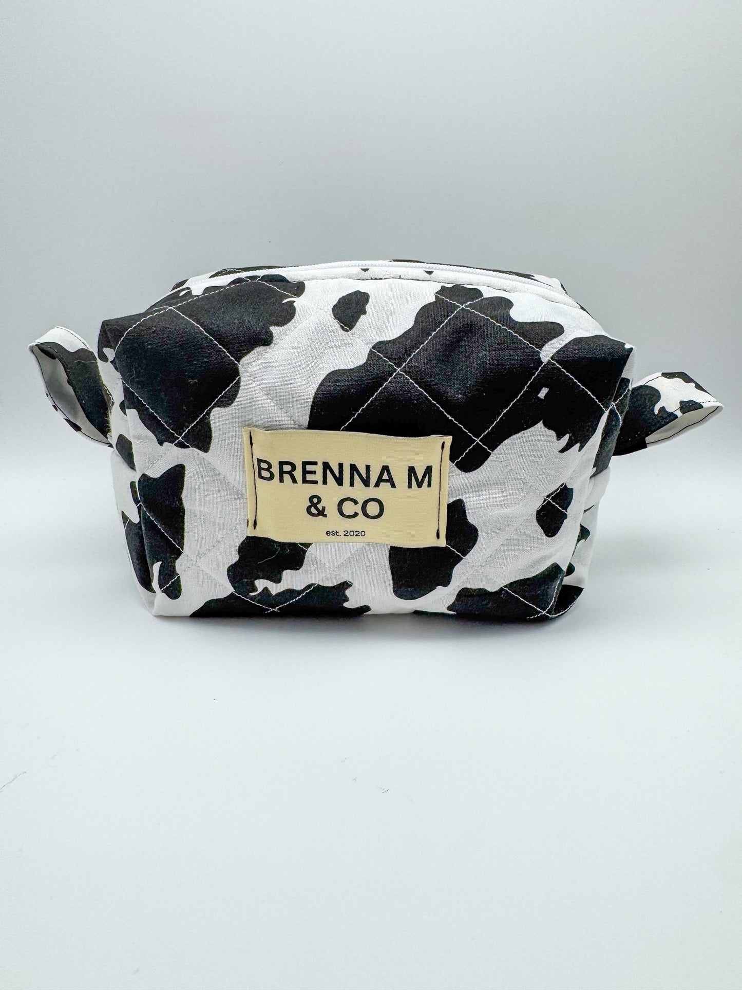 Cow Print Quilted Pouch