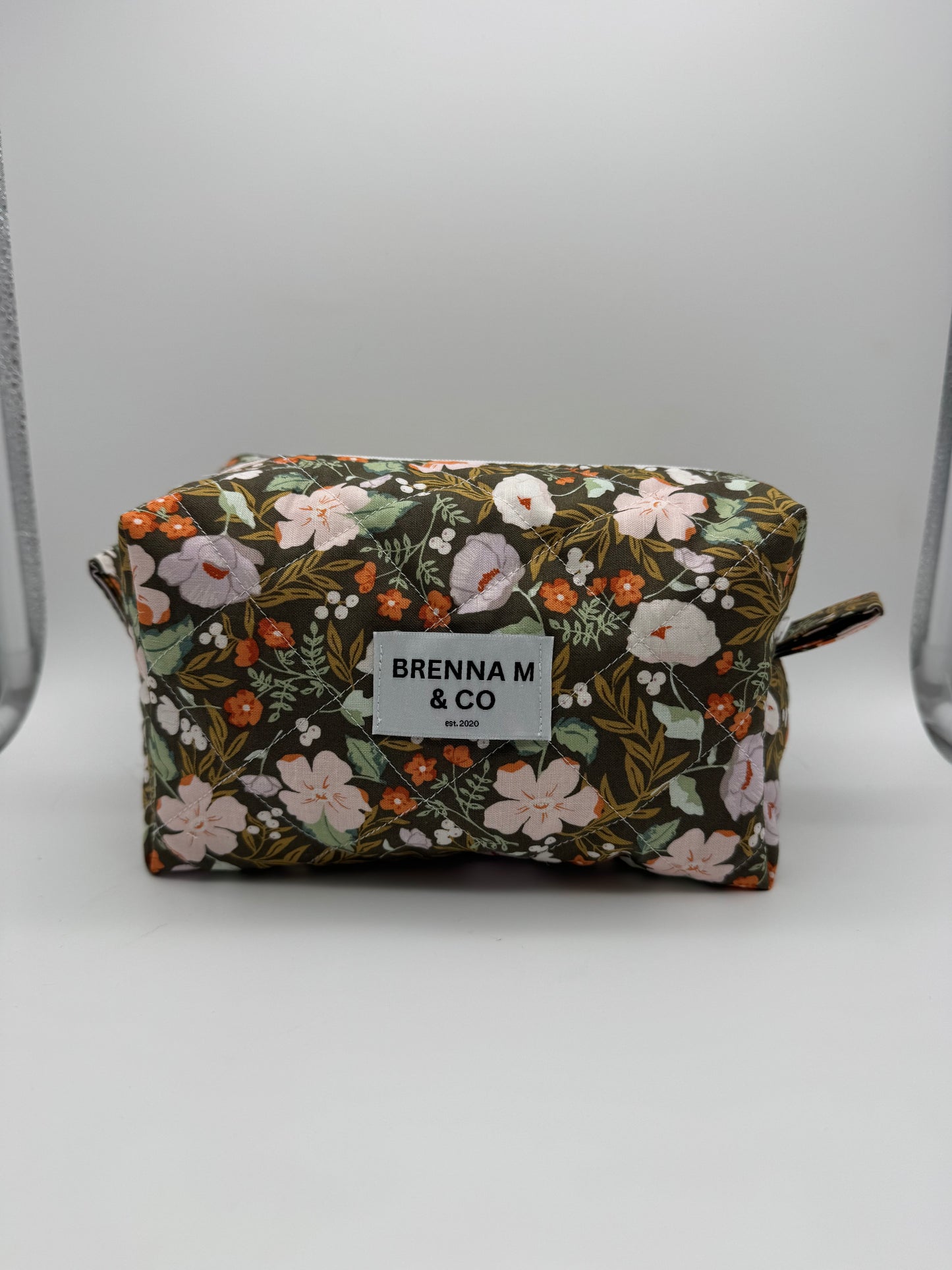 Autumn Bloom Quilted Makeup Bag