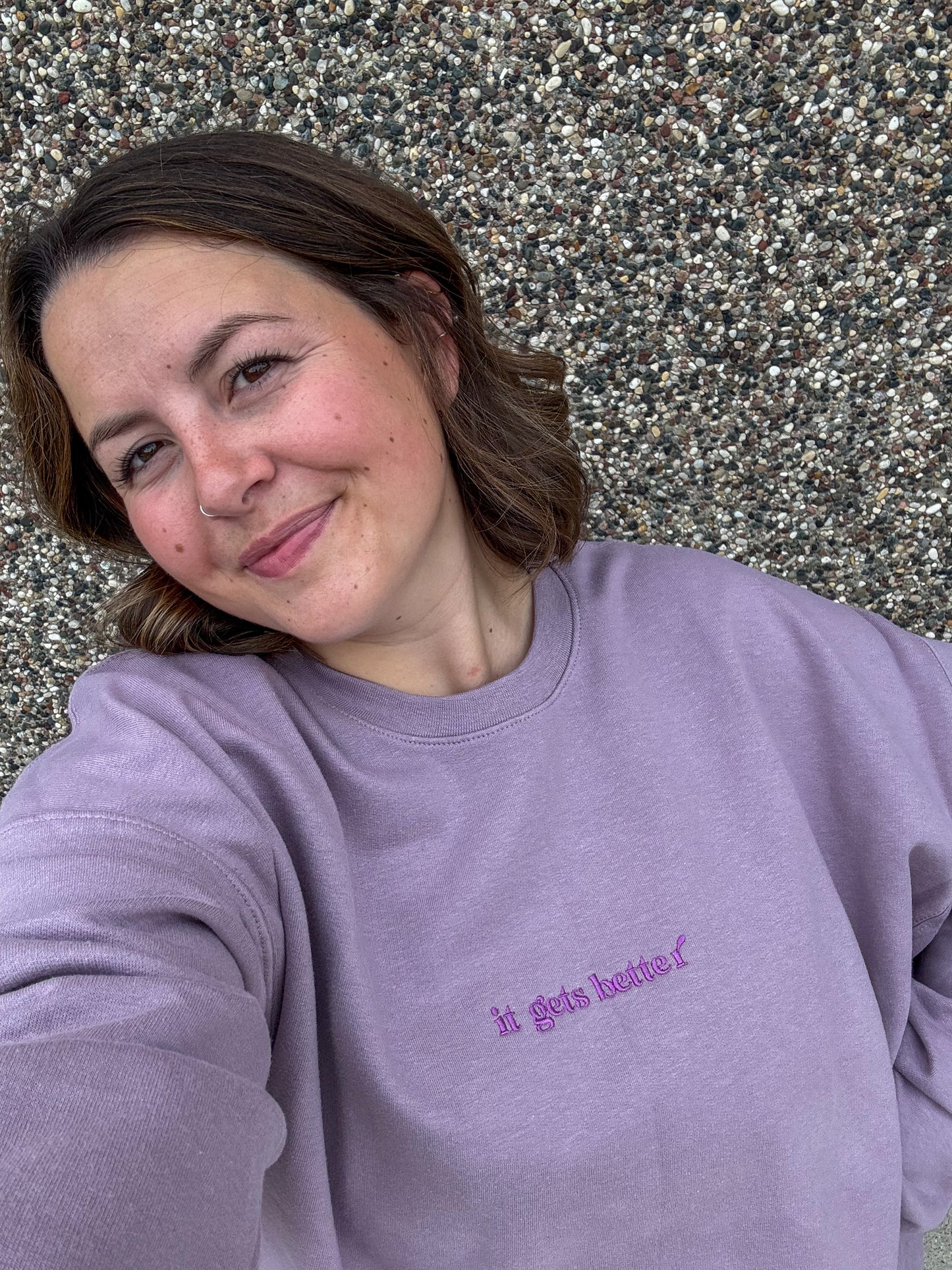 It Gets Better Embroidered Paragon Midweight Crewneck