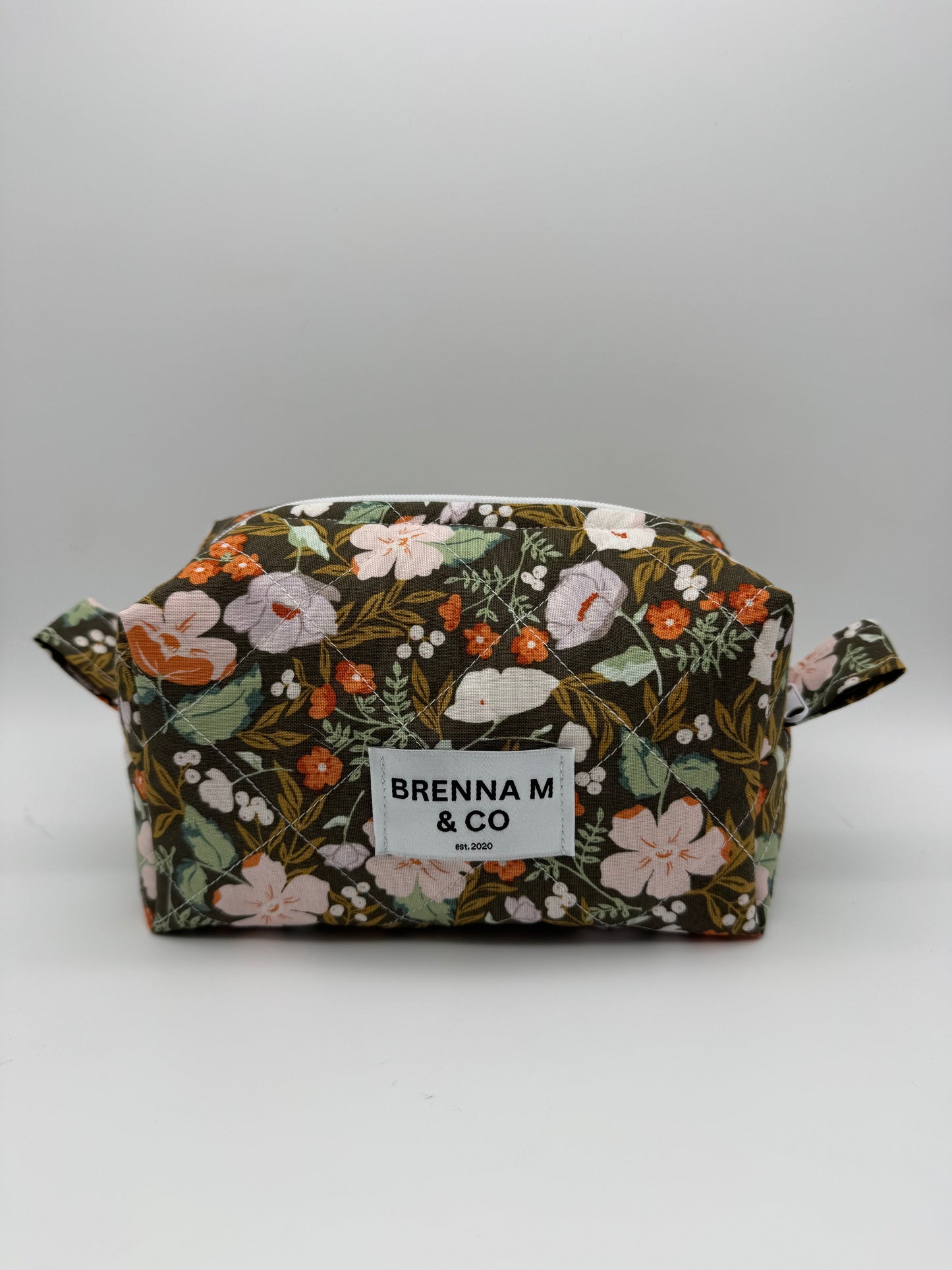 Autumn Bloom Quilted Makeup Bag