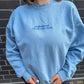 Professional Overthinker Embroidered Blue Midweight Crewneck