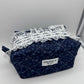 Dainty Blue Quilted Makeup Bag