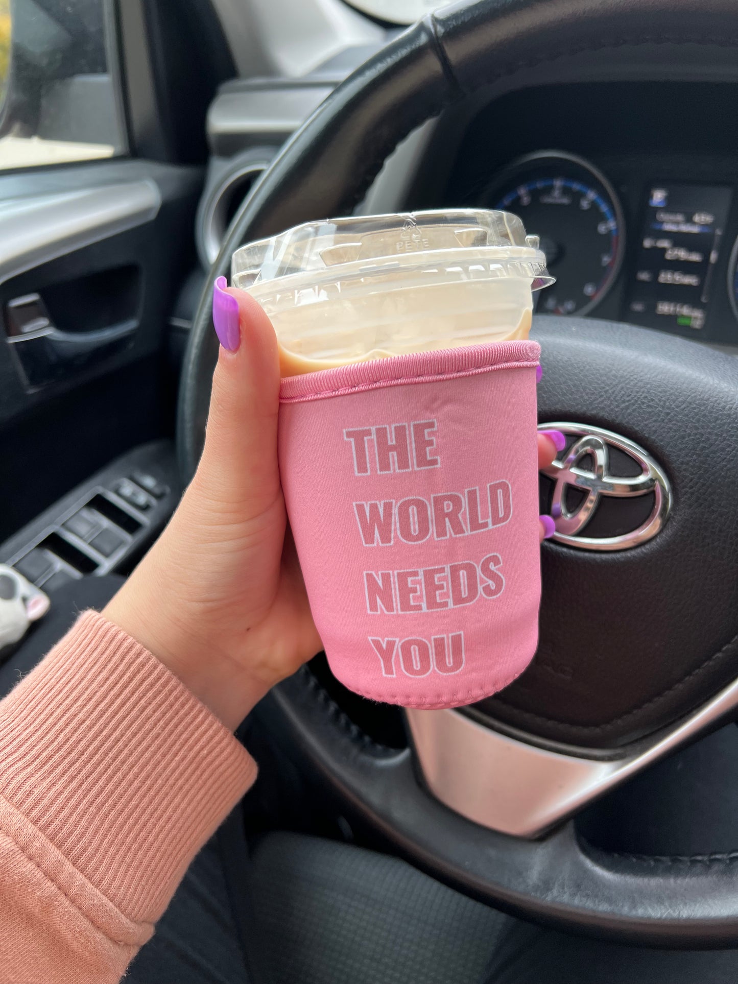 Pink The World Needs You Coozie