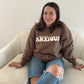 Brown Just A Little Anxious Crewneck