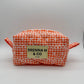 Lacey Orange Daisy Quilted Pouch