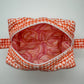 Lacey Orange Daisy Quilted Pouch