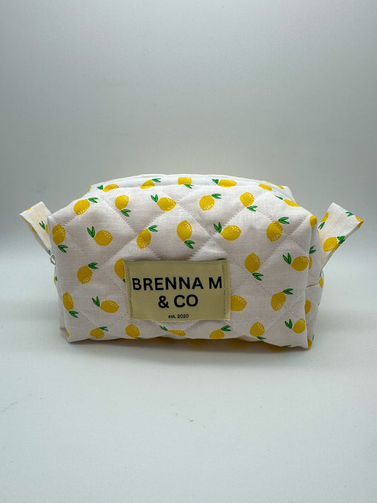 Lemon Quilted Pouch