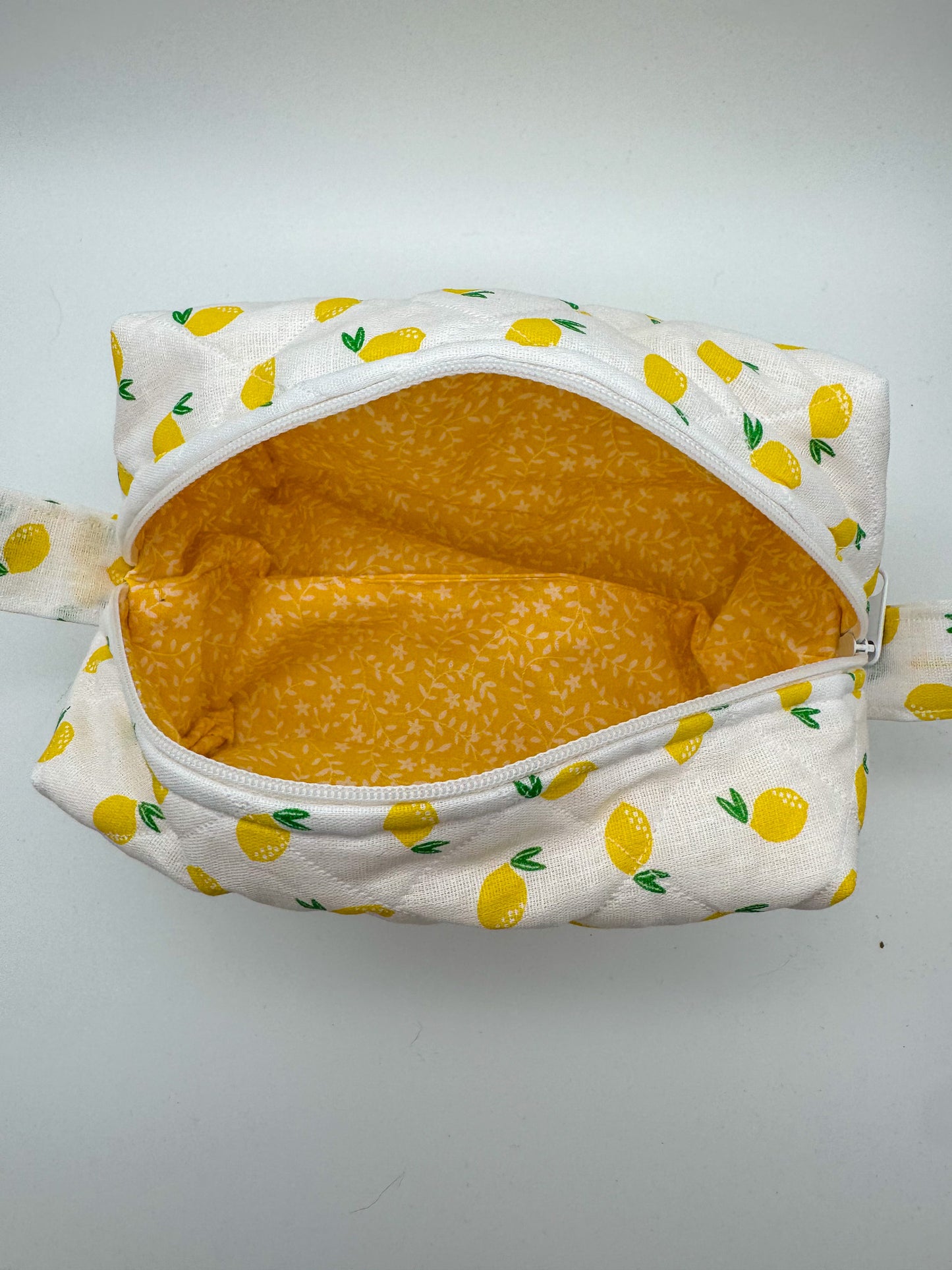 Lemon Quilted Pouch