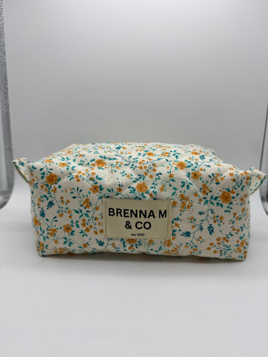 Orange Marigold Quilted Pouch
