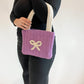 Mini Purple Bow Crochet Bag