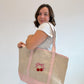 Bow Cherry Pink Tote Bag