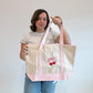 Bow Cherry Pink Tote Bag