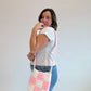 Crochet Pink Checkered Bag