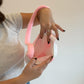 Crochet Pink Checkered Bag
