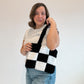 Crochet Big Checkered Bag