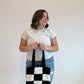 Crochet Big Checkered Bag