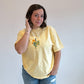 Poppy Flower Embroidered T-shirt