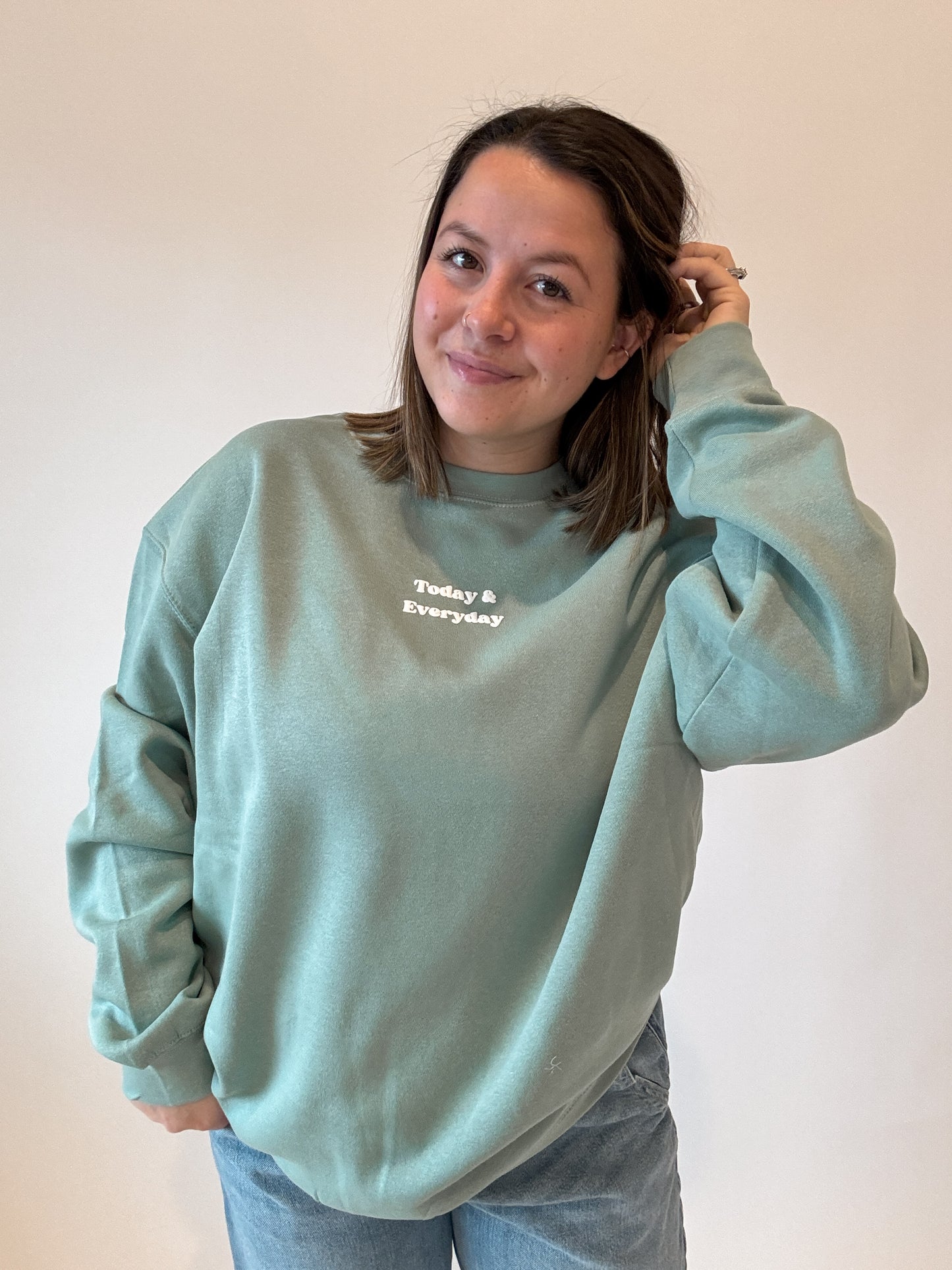 You Are Meant To Be Here Puff Ink Crewneck