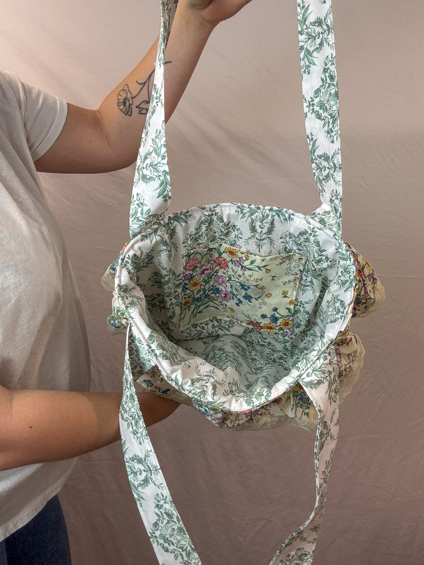 Ruffles Upcycled Tote Bag