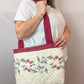 Roses Upcycled Tote Bag