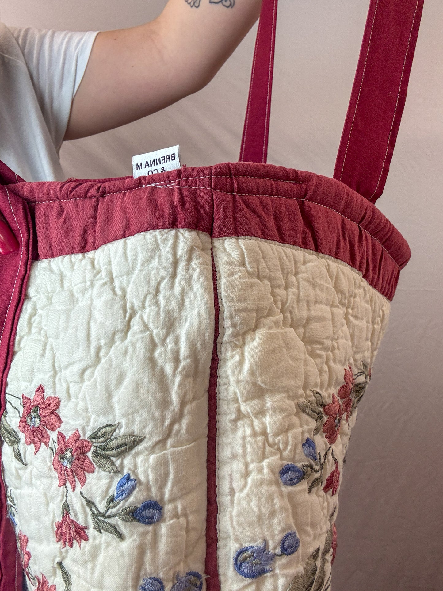 Roses Upcycled Tote Bag