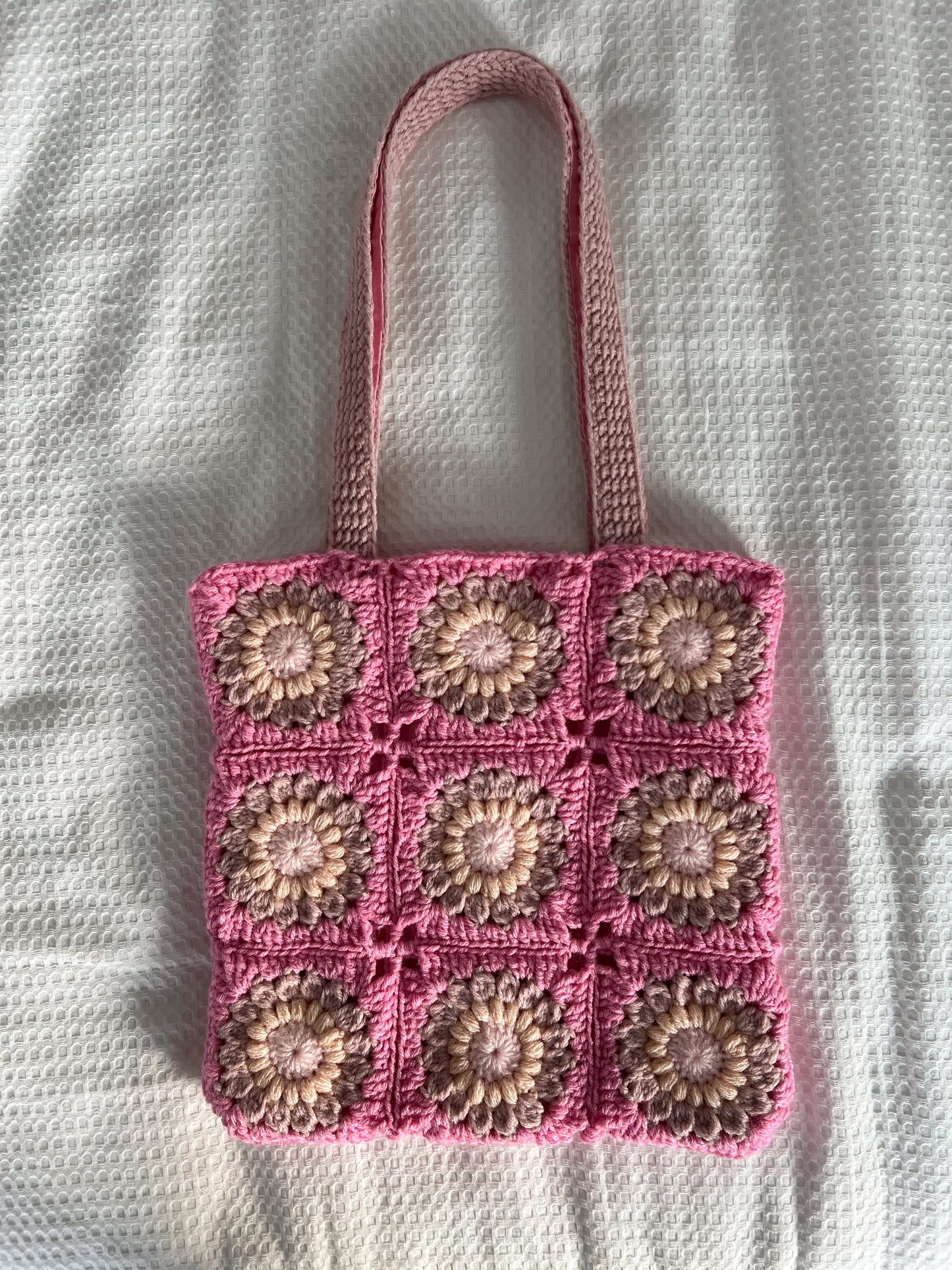 Pink Starburst Crochet Bag