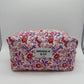Cherry Blossom Quilted Makeup Bag