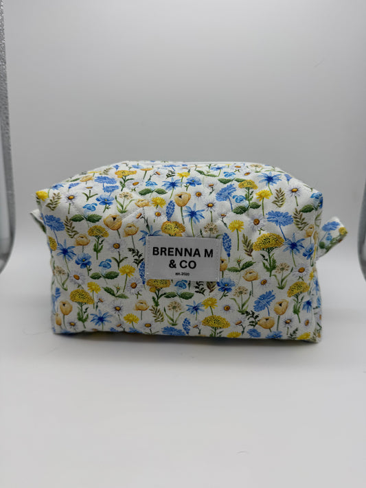 Field of Dreams Quilted Makeup Bag