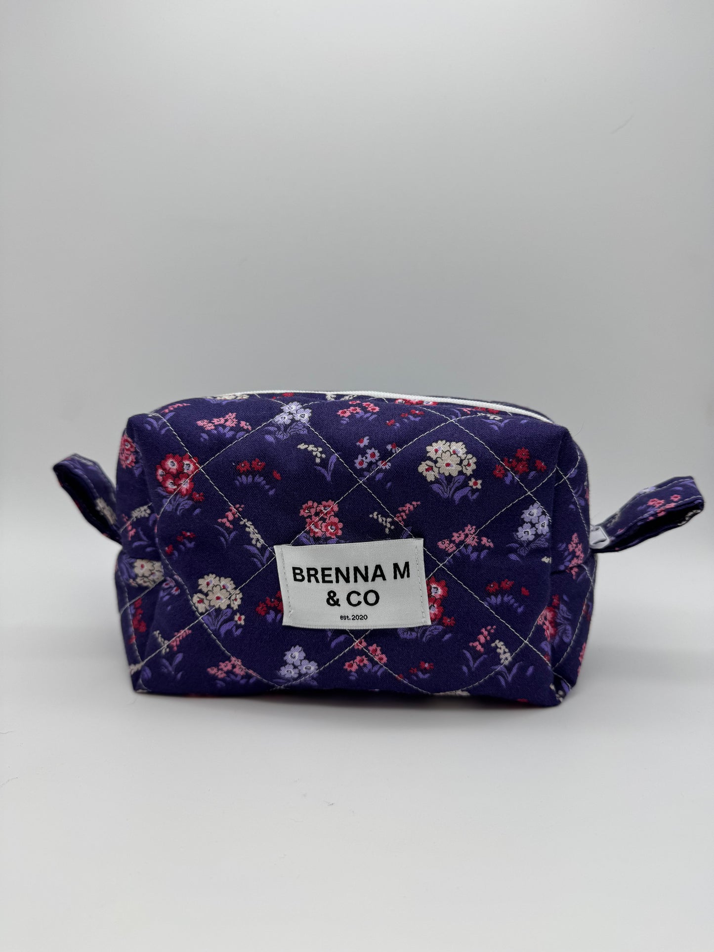 Midnight Garden Quilted Makeup Bag