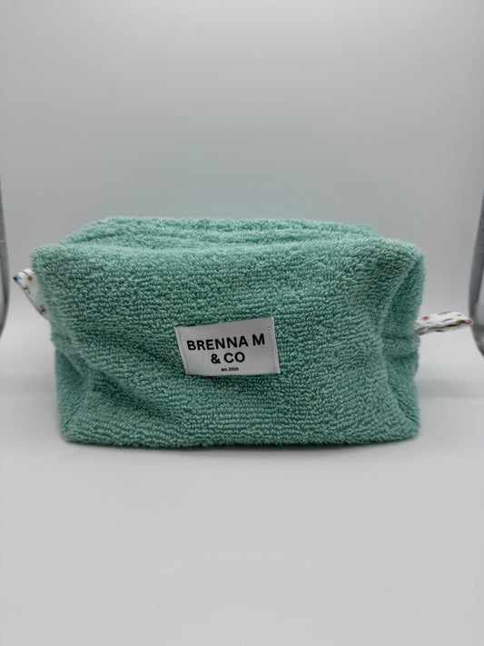 Teal Towel Makeup Bag