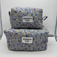 Lavender Meadow Quilted Makeup Bag