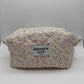 Flower Petals Quilted Makeup Bag