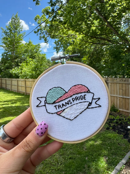 Small LGBTQ+ Embroidered Hoops