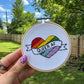 Small LGBTQ+ Embroidered Hoops